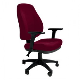 Silla Operativa Poliuretano Inyectado Confort II Tela Mini Color Cereza