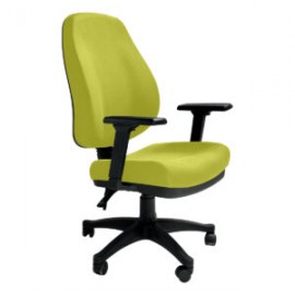 Silla Operativa Poliuretano Inyectado Confort II Tela Mini Color Verde Manzana