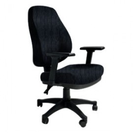 Silla Operativa Poliuretano Inyectado Confort II Tela Stanley Color Azul Marino