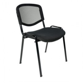 Silla de Visita sin Brazos Genova Mesh Negro