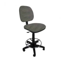 Silla Cajero sin Brazos Regia 1007 Aro Cromado Tela Mini Color Acero