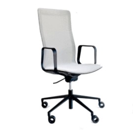 Silla Ejecutiva RAIL Asiento y Respaldo en Mesh Gris