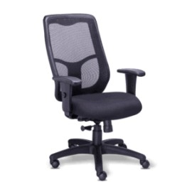 Silla Ejecutiva RE-1510 Mesh y Tela Negro