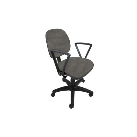 Silla Operativa con Brazos Regia 1011 Tela Mini Color Acero