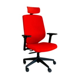 Silla Ejecutiva RE-2020 Asiento y Respaldo en Tela Rojo