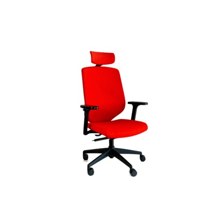 Silla Ejecutiva RE-2020 Asiento y Respaldo en Tela Rojo
