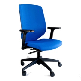 Silla Semi Ejecutivo RE-2021 Asiento y Respaldo en Tela Azul