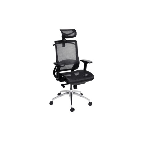 Silla Ejecutiva Klave 1511 c/cabecera, en Mesh Negro