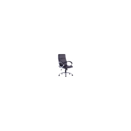 Silla Ejecutiva Klave 1110 en Vinipiel Negro, Estructura Cromada