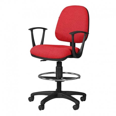 Silla Ejecutiva BM-7500 BL Respaldo en nylon blanco y Asiento en Tela