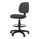 Silla Cajero Tiempo sin Brazos Aro Cromado 3507 Tela Mini Grafito