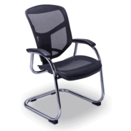 Silla de Visita RM-9005 asiento y Respaldo en Mesh Negro
