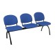 Silla de Visita multifuncional Skip RE-685 Respaldo en Mesh y Asiento en Tela Gris abatible, con Rodajas