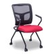 Silla de Visita RE-1515 multifuncional Mesh Negro Asiento Abatible con Rodajas