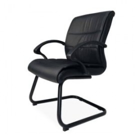 Silla Visita con Brazos Orozco Piel Negra