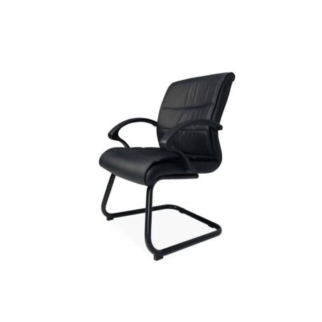 Silla Visita con Brazos Orozco Piel Negra