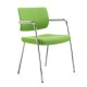 Silla de Visita Cool 4 Puntos Respaldo en Polipropileno y Asiento en Tela, Estructura Cromada