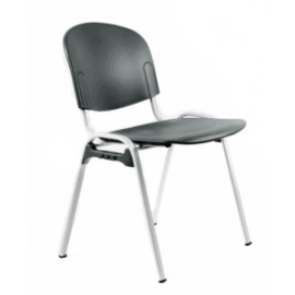 Silla de Visita Italiana en Polipropileno, Estructura Negra, s/b