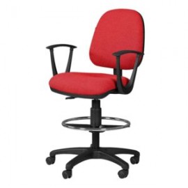 Silla Cajero Regia con Brazos 1007 Tela Mini Rojo