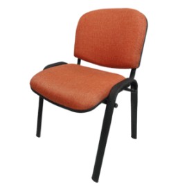 Silla de Visita Allegro sin Brazos en Tela Addison Color Naranja